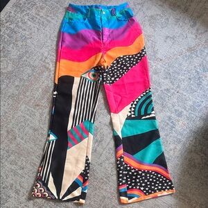 Colorful Geometric Patterned Pants